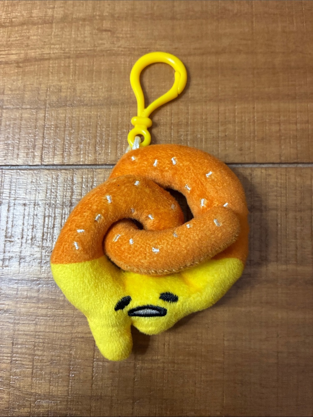 Sanrio Gudetama Rare Blind Box Plush Keychain - Breakfast Edition Pretzel